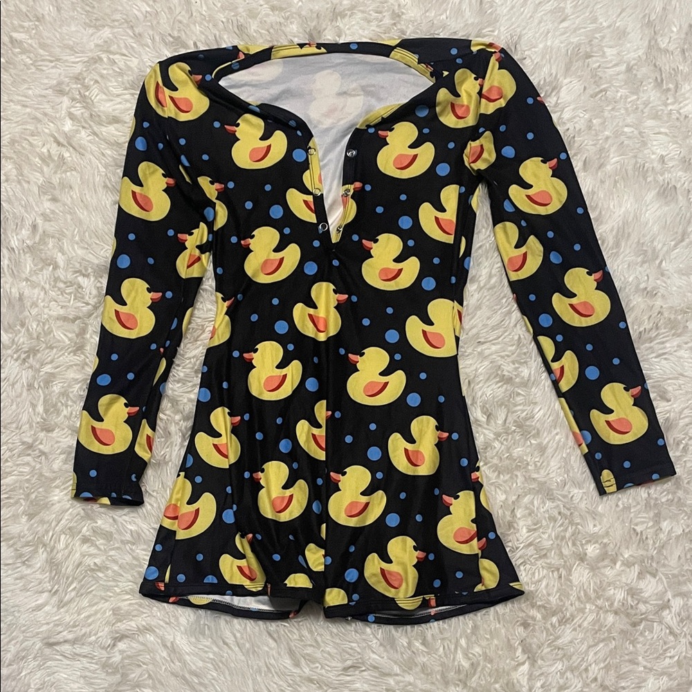 Duck Print Pajama onesie